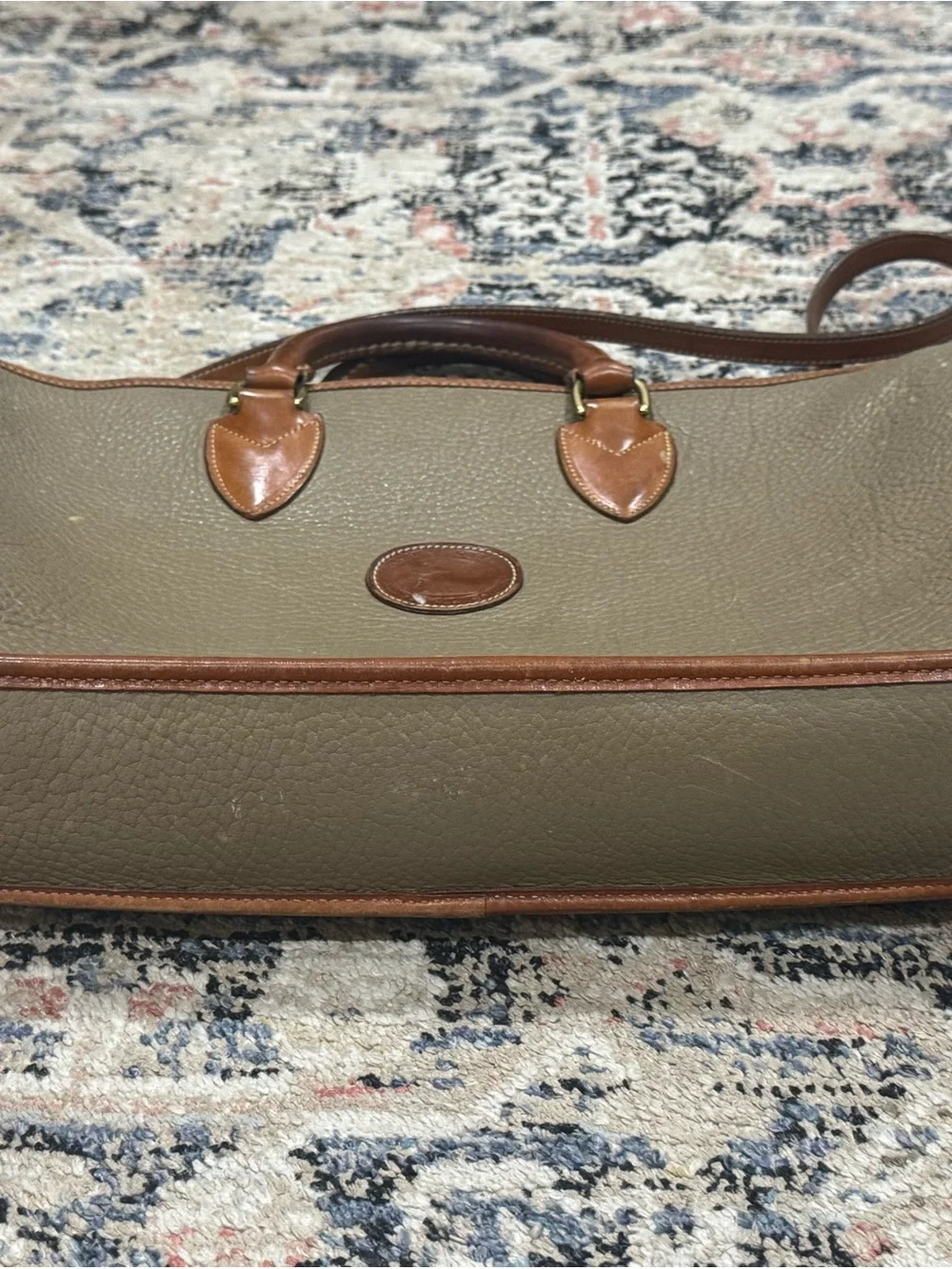 Rare Vintage Dooney & Bourke Pebbled Leather Laptop Briefcase Messenger USA Made